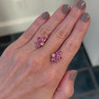 Load and play video in Gallery viewer, Large Pink Half Daisy Earrings