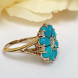Load image into Gallery viewer, Bespoke Turquoise and Diamond Ring