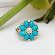 Load image into Gallery viewer, Bespoke Turquoise and Diamond Ring