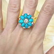 Load image into Gallery viewer, Bespoke Turquoise and Diamond Ring