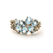 Load image into Gallery viewer, Aquamarine Hydrangea Ring