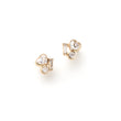 Load image into Gallery viewer, Diamond Heart Cluster Earrings