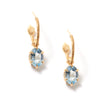 Load image into Gallery viewer, Dogwood Hoop + Aquamarine Drop Combination