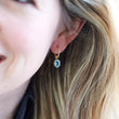 Load image into Gallery viewer, Dogwood Hoop + Aquamarine Drop Combination