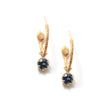 Load image into Gallery viewer, Dogwood Hoop + Blue Sapphire Drop Combination