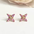 Load image into Gallery viewer, Pink Forget-Me-Not Earrings