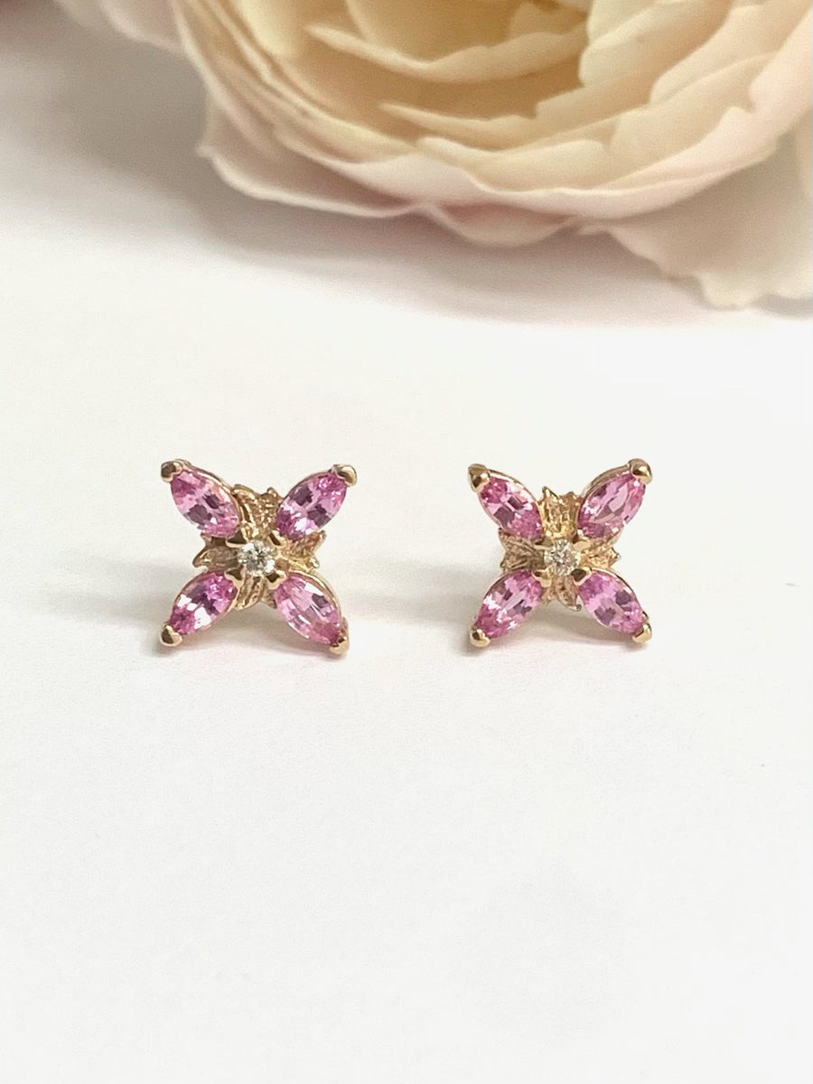 Pink Forget-Me-Not Earrings