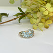 Load image into Gallery viewer, Aquamarine Hydrangea Ring