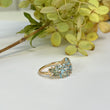 Load image into Gallery viewer, Aquamarine Hydrangea Ring