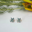 Load image into Gallery viewer, Bespoke Aquamarine Cluster Earrings