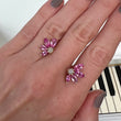 Load image into Gallery viewer, Large Pink Half Daisy Earrings