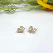 Load image into Gallery viewer, Diamond Heart Cluster Earrings