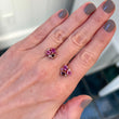 Load image into Gallery viewer, Bespoke Sapphire and Ruby Cluster Earrings