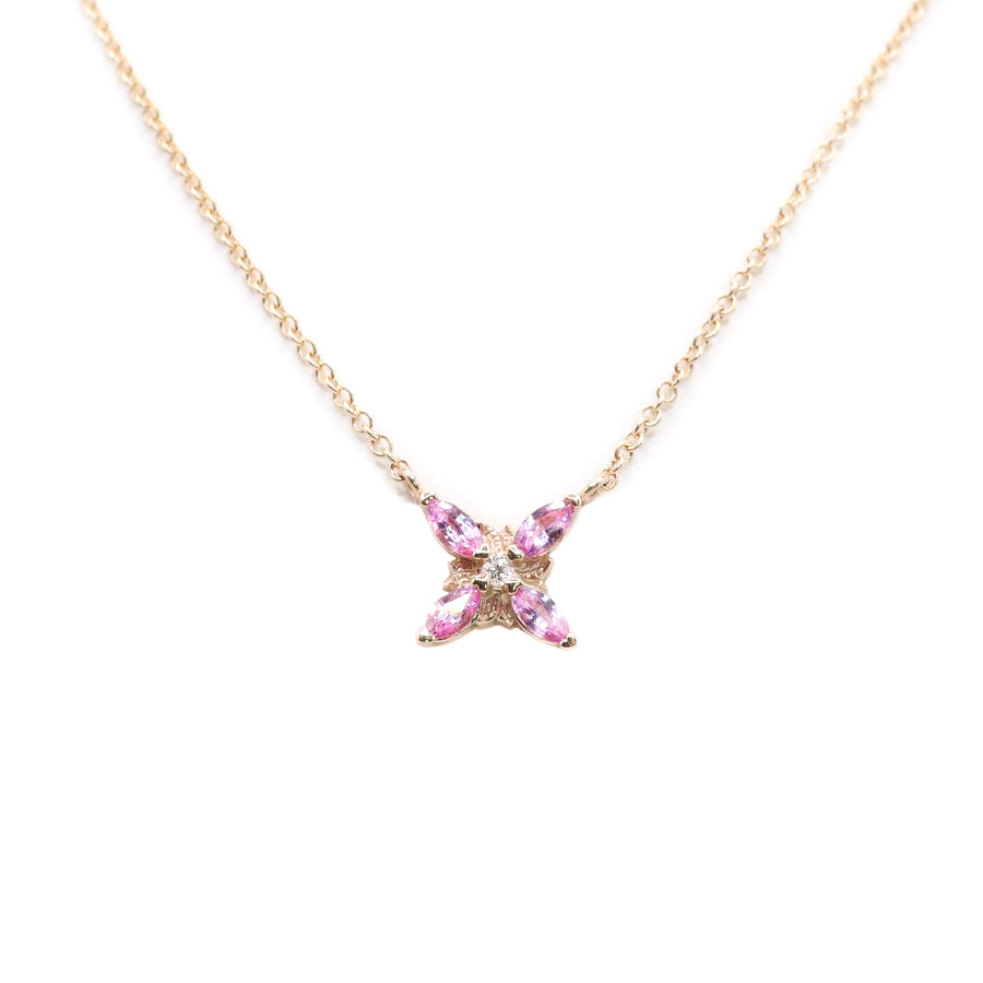 Pink Single Forget-Me-Not Necklace