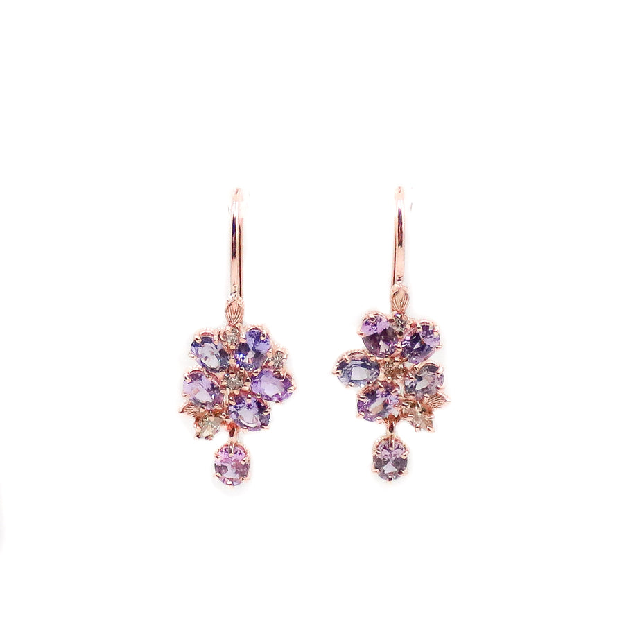 Purple Wisteria Earrings