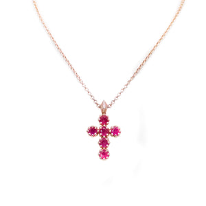 Large Ruby Georgian Cross