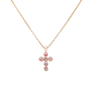 Pink Sapphire Georgian Cross