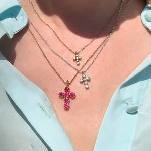 Large Ruby Georgian Cross