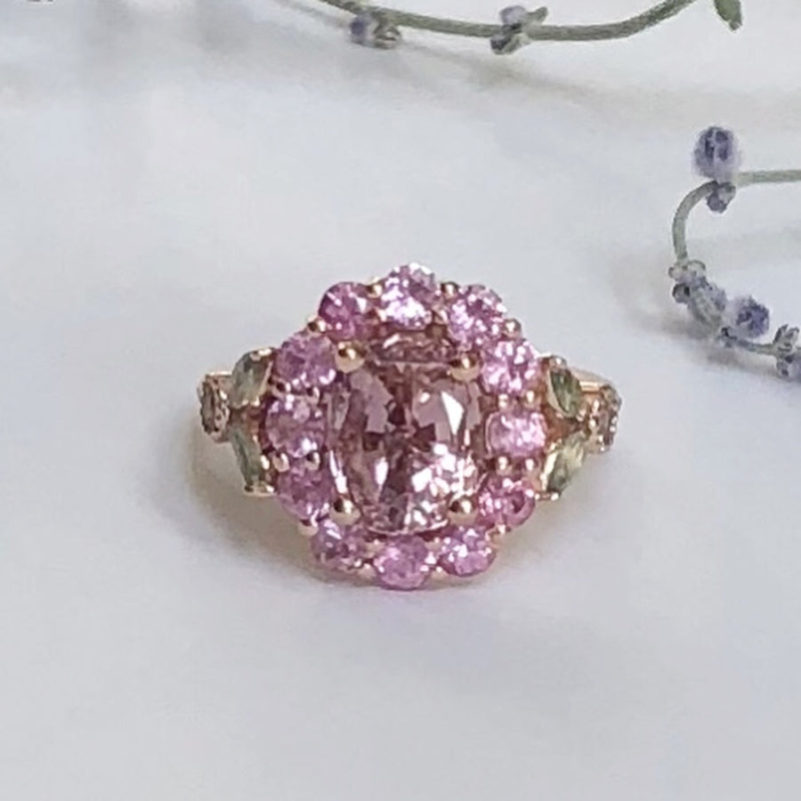 Bespoke Pink Flower Ring