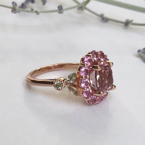 Bespoke Pink Flower Ring