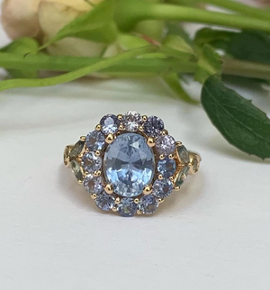 Bespoke Blue Rose Ring