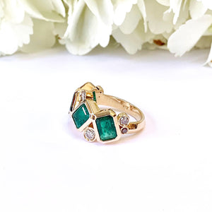 Bespoke Emerald and Diamond Ring