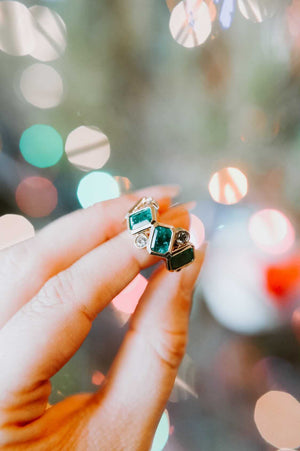 Bespoke Emerald and Diamond Ring