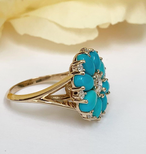 Bespoke Turquoise and Diamond Ring