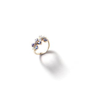 Blue Daisy Chain Ring