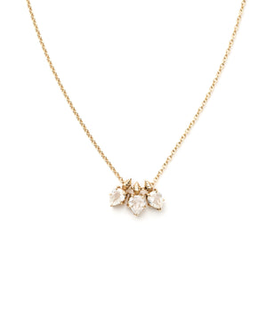 Triple Rose Cut Diamond Necklace