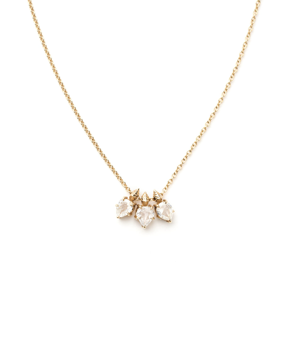 Triple Rose Cut Diamond Necklace