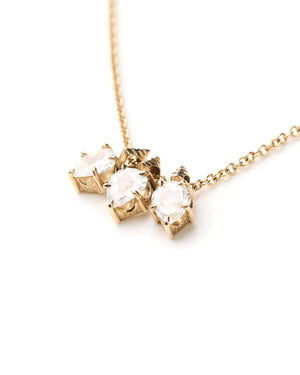 Triple Rose Cut Diamond Necklace