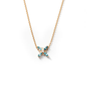 Blue Single Forget-Me-Not Necklace