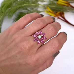 Large Pink Daisy Ring