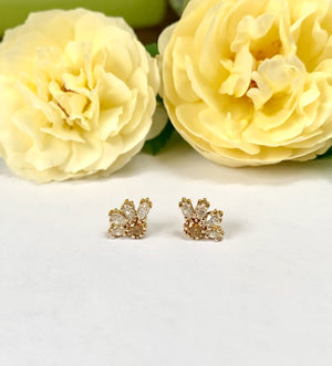 Small Half Daisy Earrings