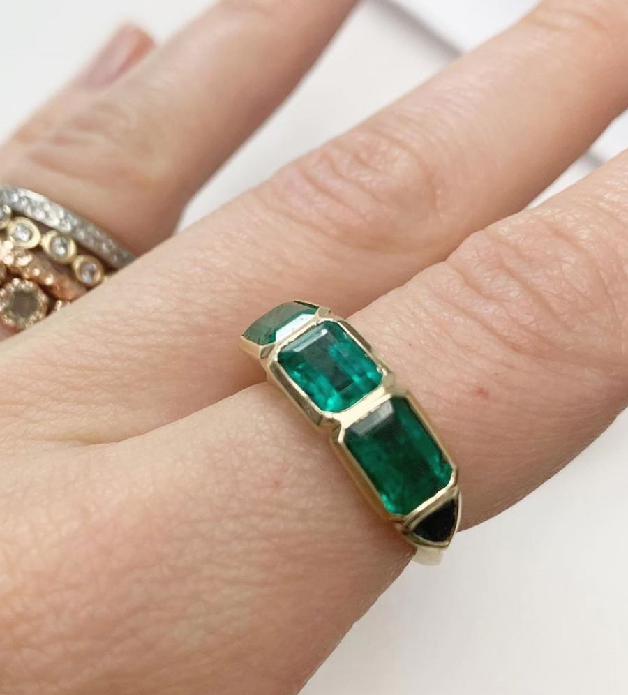 Bespoke Emerald Ring Cannon Lewis Jewelry
