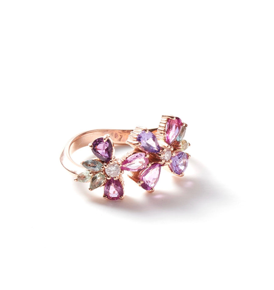 Pink Daisy Chain Ring