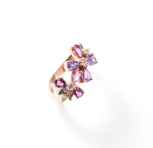 Pink Daisy Chain Ring