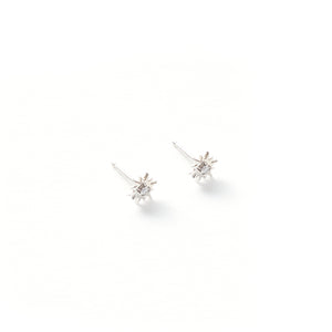 White Gold Shooting Star Earrings